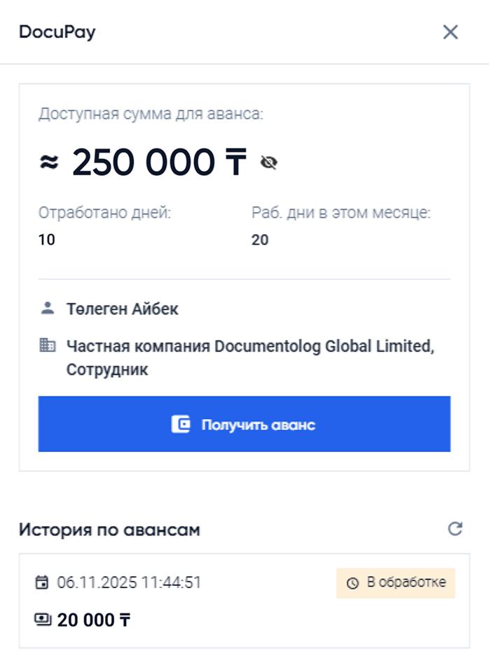 DocuPay Avansy